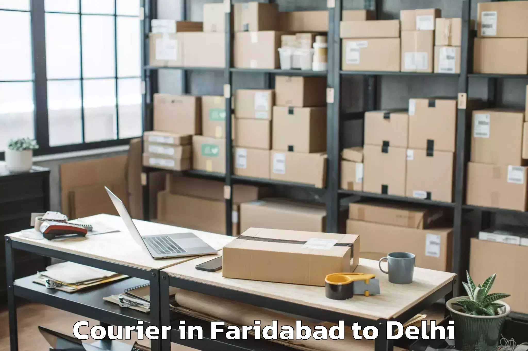 Trusted Faridabad to Indira Gandhi International Ai Courier